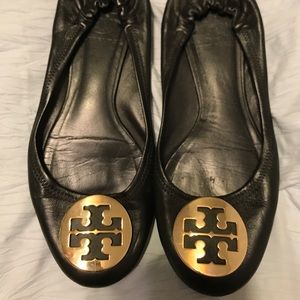 Tory Burch Flats with gold cross